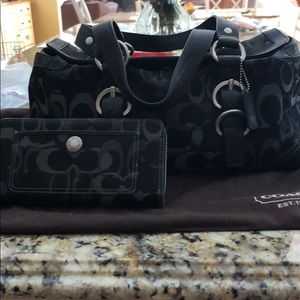 Coach handbag and matching wallet